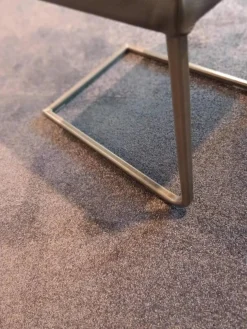 Freischwinger Katy 3 Leder Toledo Braun Gestell Edelstahl Gebürstet