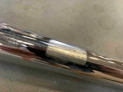 Freischwinger Stuhl S33 Stoff Schwarz Gestell Verchromt