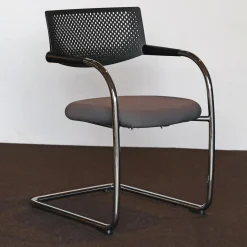 Freischwinger Visavis 2 Bezug Stoff Torso Citterio 76 Antra Gestell Glanzverchromt