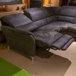 Funktionseckgarnitur Relaxa 5 0 Stoff Herkules Steel 44 D Schwarz Aluminium Säulenfuß Und Drehteller Edelstahl