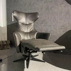 Funktionssessel 687 Bosso Leder Polo 1101 Fuß X-60 Schwarz