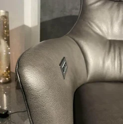 Funktionssessel 687 Bosso Leder Polo 1101 Fuß X-60 Schwarz