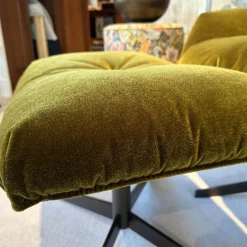 Funktionssessel Daron Stoff B Emilia 232 Grün Schale Leder Java Braun Sternfuß Bronze Schwarz Matt Mit Hocker