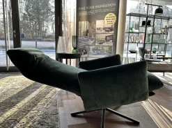 Funktionssessel Heavens Place Stoff Carlucci City Velvet CA7832 087 T Grün Sternfuß Metall Schwarz