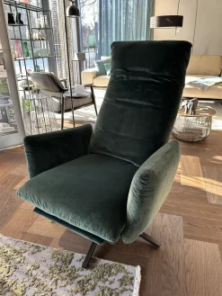 Funktionssessel Heavens Place Stoff Carlucci City Velvet CA7832 087 T Grün Sternfuß Metall Schwarz