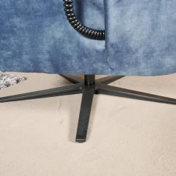 Funktionssessel Noah M Blau Sternfuß Schwarz Verstellbar