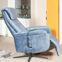 Funktionssessel Noah M Blau Sternfuß Schwarz Verstellbar