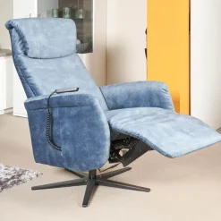 Funktionssessel Noah M Blau Sternfuß Schwarz Verstellbar