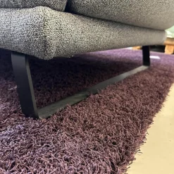 Funktionssofa Clou Bezug Stoff 8 Mara Grau Kufe Metall Matt Schwarz Sitz Drehbar Mit Liegefunktion