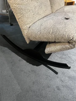 Funktionssofa Rockfrog Outdoor Stoff Sprinkle Natur 1404 30 Creme Schwarz Gestell Schwarz Feinstruktur