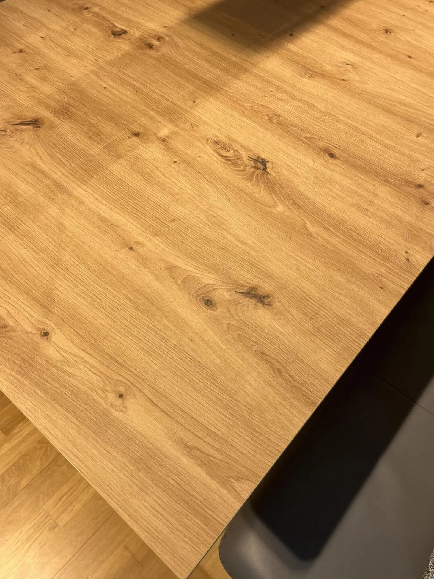 Funktionstisch Vari Artisan Eiche Nachbildung Bodenplatte MDF Edelstahldekor Mit Ansteckplatte