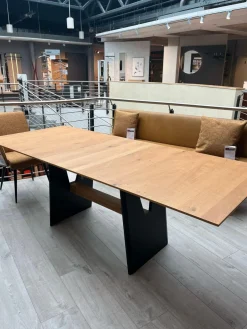 Funktionstisch Vari Platte Echtholzfurnier Asteiceh Natur Wangen MDF Schwarz Struktur Mit Synchronauszug