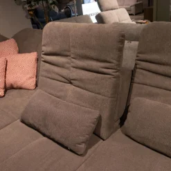 Funktions-Wohnlandschaft MM MP1044 Stoff Belle Grey Grau Fuß Metall Hochglanz Inklusive Kissen