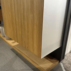 Garderobe Eiche Naturöl Und Glas Pearl Weiß Inklusive 4 Schuhfächer Aus Holz