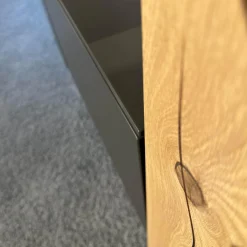 Garderobe Gentis Lack Grau Akzent Eiche Naturstamm