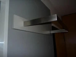 Garderobe Hesperide Lack Matt Asphalt Grau Mantelstange Edelstahl Gebürstet