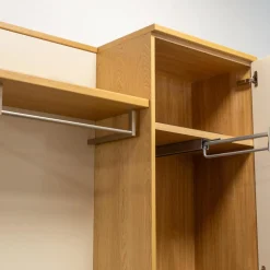 Garderobe Kira Eiche Sand Lack Crema Creme Leder 1 Hermes Bruin Schwarz Grau Griffe Metall