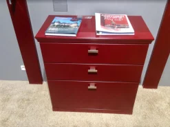 Garderobe Korsika Lack Dark Red Rot Griffe Metall