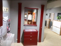 Garderobe Korsika Lack Dark Red Rot Griffe Metall