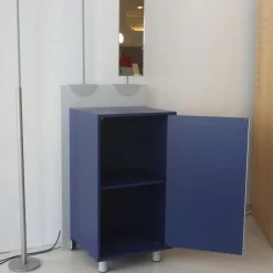 Garderobe Paco Paneel 11 Abet Millerighe Blau Mit Spiegel Und Garderobensattel