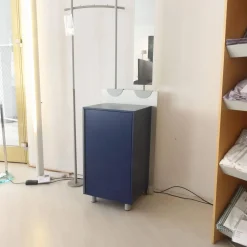 Garderobe Paco Paneel 11 Abet Millerighe Blau Mit Spiegel Und Garderobensattel