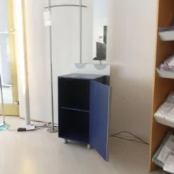 Garderobe Paco Paneel 11 Abet Millerighe Blau Mit Spiegel Und Garderobensattel