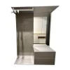 Garderobe S7 Lack Hochglanz Asphalt Aluminiumboarde Eloxiert Mit Spiegelpaneel