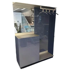 Garderobe S7 Lack Hochglanz Nachtblau 165 Blau Metalloberfläche Bronze Eloxiert 99 Inklusive Kleiderbügel