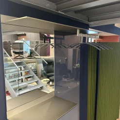 Garderobe S7 Lack Hochglanz Nachtblau 165 Blau Metalloberfläche Bronze Eloxiert 99 Inklusive Kleiderbügel