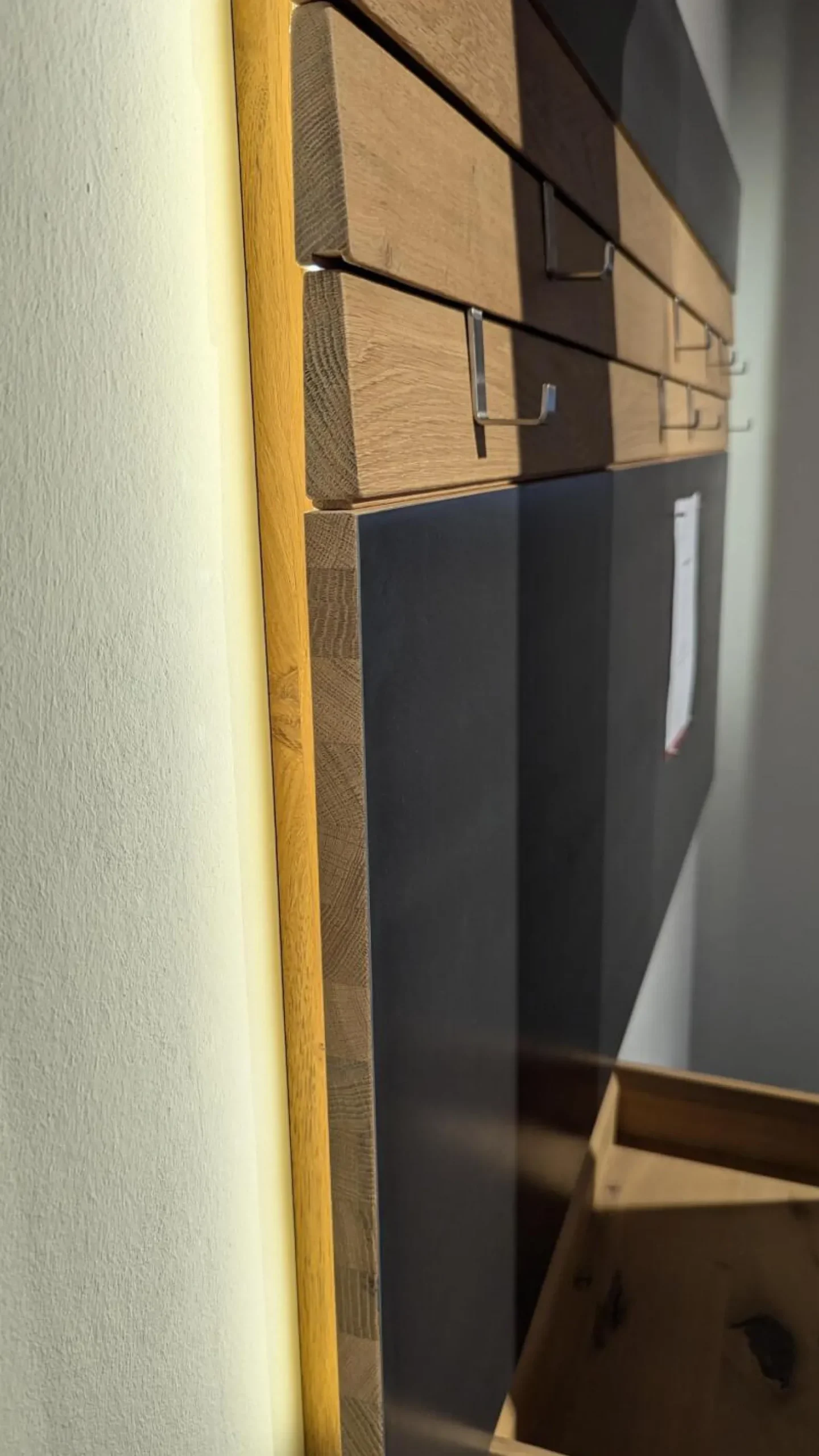 Garderobe V Organo Coming Wildeiche Rustiko Bank Stoff Vintage Quarz Grau Mit Beleuchtung