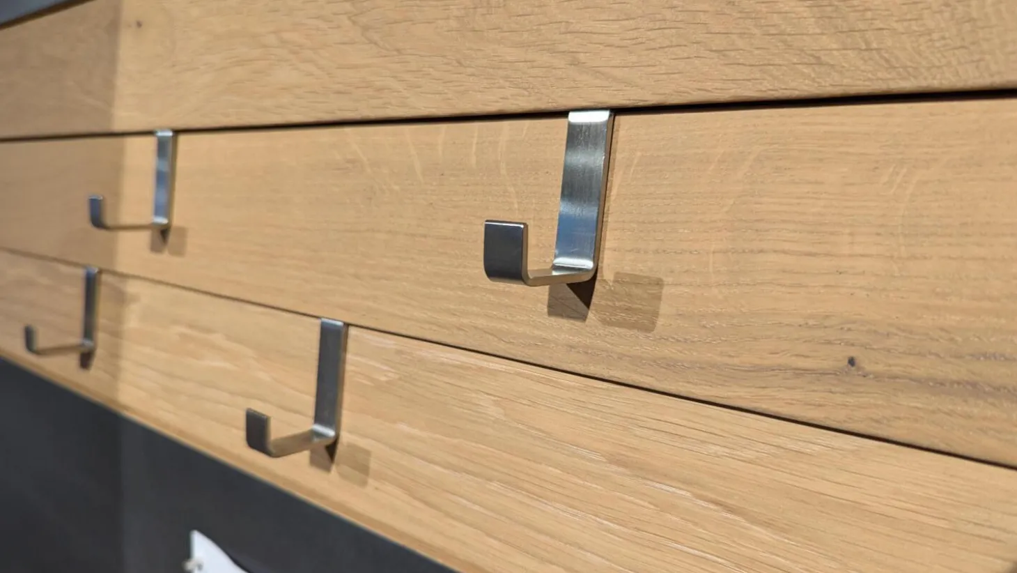 Garderobe V Organo Coming Wildeiche Rustiko Bank Stoff Vintage Quarz Grau Mit Beleuchtung