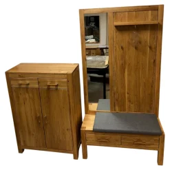 Garderoben-Kombination Casa Wildeiche Massiv