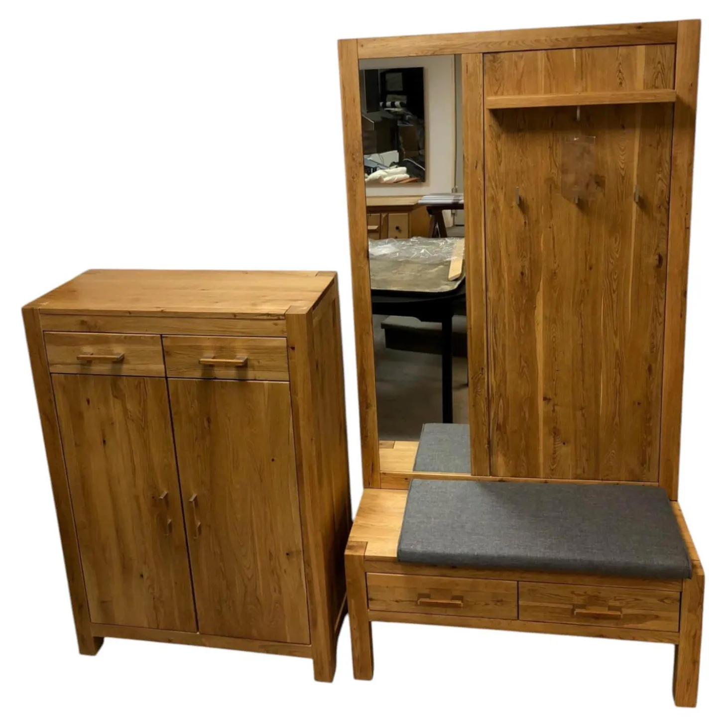 Garderoben-Kombination Casa Wildeiche Massiv