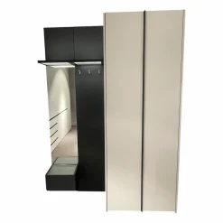 Garderobenschrank Collect Front Lack Schneeweiss Korpus Lack Anthrazit