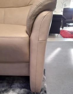 Garnitur 50026 Leder Cloud Muschel Beige Füße M 03 Metall