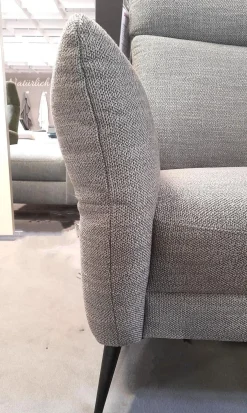 Garnitur 50023 Stoff Lavado Fresh Grau Füße M 20 Schwarz Matt