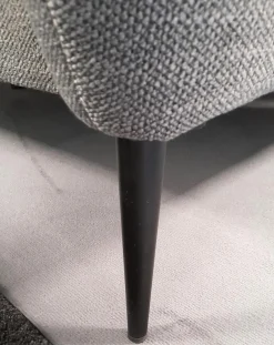 Garnitur 50023 Stoff Lavado Fresh Grau Füße M 20 Schwarz Matt