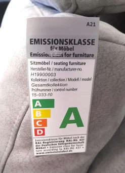 Garnitur 34102 Stoff V 5221 Light Grey Grau Fuß FS 1 Schwarz mit Sessel