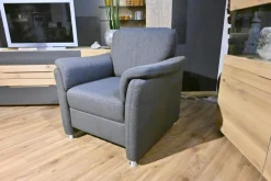 Garnitur 266 System 10 Bezug Stoff 0634 06 Grau Füße Aluminium F566 50 Ohne Kopfstütze Und Sofakissen