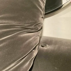 Garnitur Absolu Stoff Velour 9020 Grau Schwarz Sofa Divano mit 4 Kissen