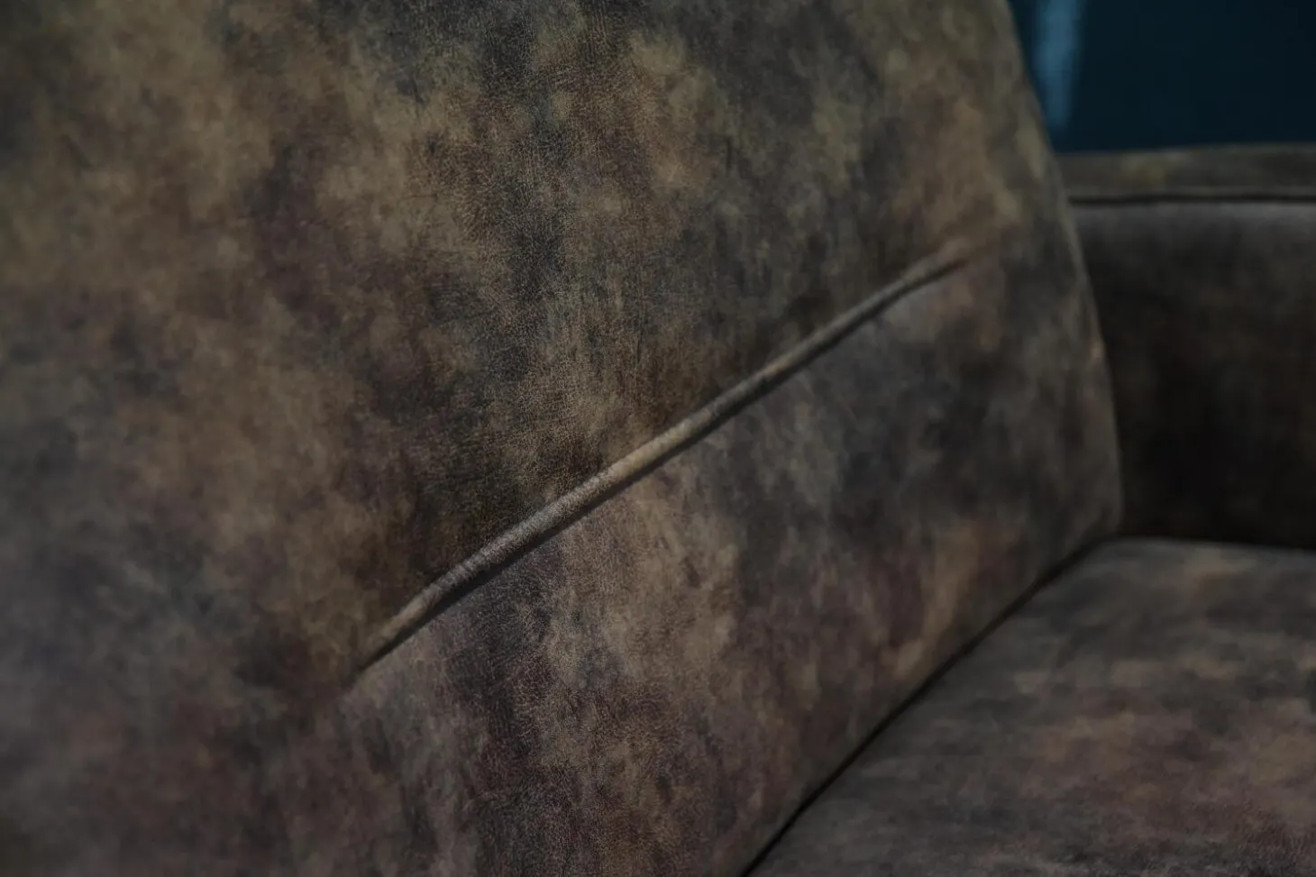 Garnitur Angela Stoff Rodeo 1 Braun Mikrofaser Büffellook 2 Sofas 1 Sessel