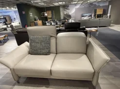 Garnitur Avantgarde 965 Leder 43.210 Pearl Beige 2 Sofas 2 Kissen