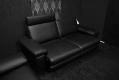 Garnitur Charly Leder Dolcia Schwarz 58-944 mit Elektrischer Relaxfunktion