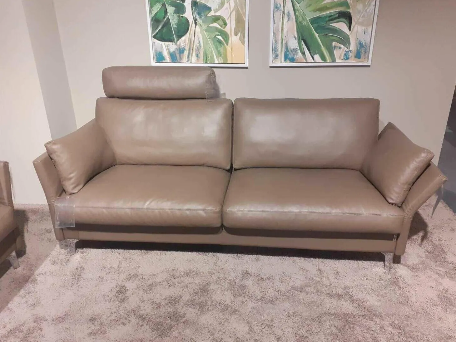 Garnitur CL 990 Leder 42 Fango 2 Sofas 1 Kopfstütze