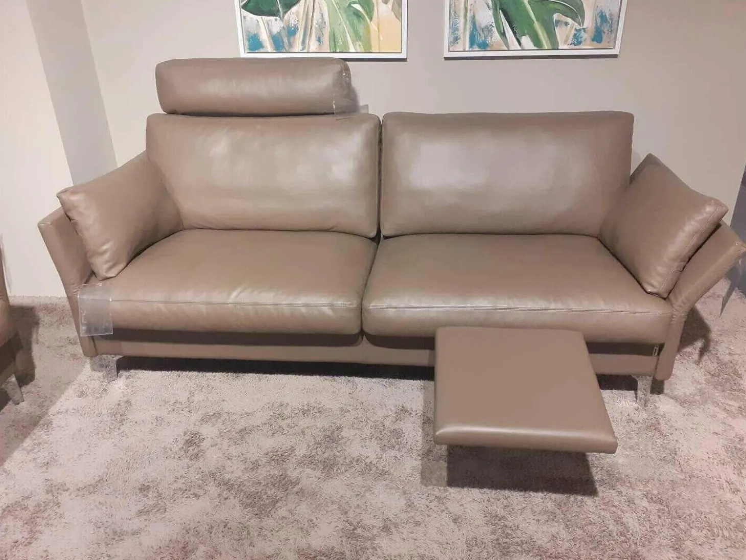 Garnitur CL 990 Leder 42 Fango 2 Sofas 1 Kopfstütze