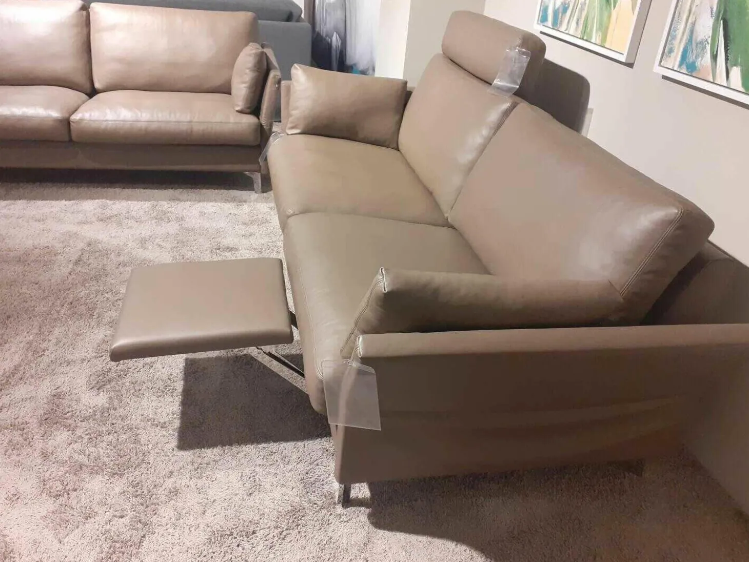 Garnitur CL 990 Leder 42 Fango 2 Sofas 1 Kopfstütze