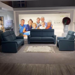 Garnitur Colorado Casada Stoff Q2 Melite Gletscher Blau 2 Sofas 1 Sessel