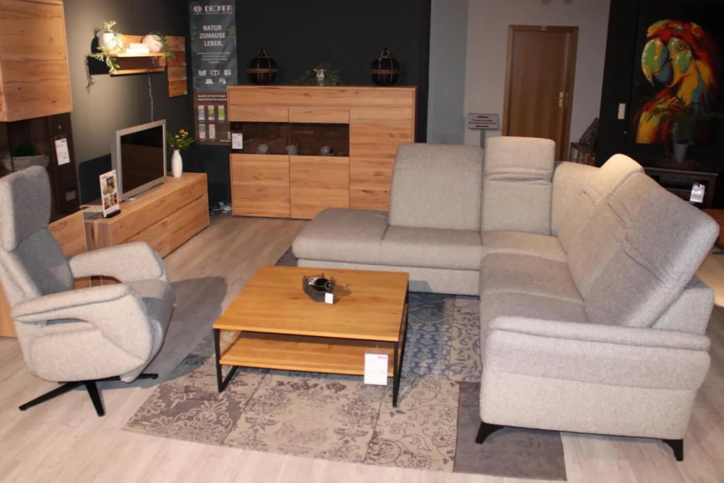 Garnitur Corsica II Casada Stoff C Sneak Steel Grau