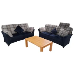 Garnitur KS 9720-1 Sydney Stoff 657577 Fuß Buche Maronfarbig 2 Sofas