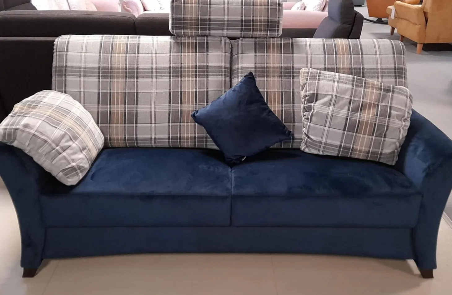 Garnitur KS 9720-1 Sydney Stoff 657577 Fuß Buche Maronfarbig 2 Sofas